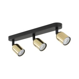 Spot LED TOP 3xGU10/10W/230V preto/dourado