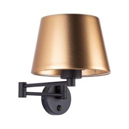 Arandela GLORY 1xE27/15W/230V dourada/preta