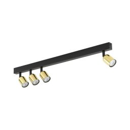 Candeeiro de focos LED TOP 4xGU10/10W/230V preto/dourado