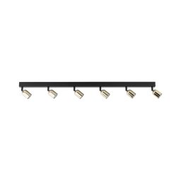 Spot LED TOP 6xGU10/10W/230V preto/dourado