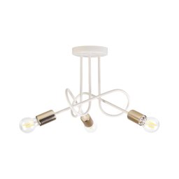 Lustre de montagem à superfície OXFORD 3xE27/15W/230V latão/branco