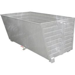 eurokraft pro Basculador empilhável para aparas BSS com crivo , volume 2 m³, galvanizado a fogo, Basculador empilhável para aparas BSS com crivo, volume 2 m³, galvanizado a fogo. Crivo e torneira de descarga 1'' no painel basculante. Fundo liso (3 mm). Es