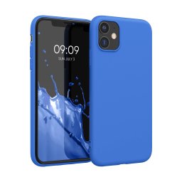 Capa de Silicone Simples Azul iPhone 11