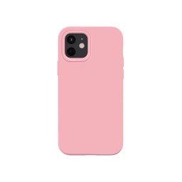 Capa de Silicone Simples Rosa Claro iPhone 12 12 Pro