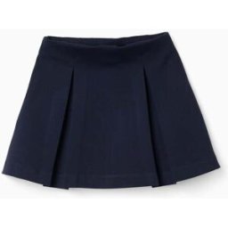 ZIPPY Saia em ponto Roma com pregas para menina, azul-marinho Azul 3-4 Years