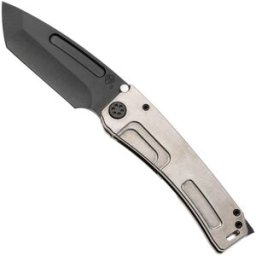 Medford Marauder-H 26-MMH-01, DLC CPM 3V Tanto Blade, Tumbled Titanium Handles, Black hardware, navalha