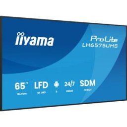 IIYAMA ProLite LH6575UHS-B2AG - 65" Classe Diagonal (64.5" visível) ecrã LCD com luz de fundo LED - sinalização digital - com leitor multimédia incorporado, PC com ranhura SDM - 4K UHD (2160p) 3840 x 2160 - preto ( (bisel), acabamento mate