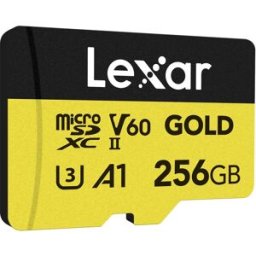 Cartão de Memória Professional Gold 256GB MicroSDXC UHS-II - LEXAR