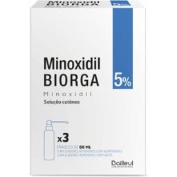 Biorga Pack Minoxidil 5% Solução Cutânea 60 ml x 3