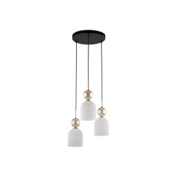 Lustre em cabo SOPHIA 3xE14/10W/230V preto/bege fumê/branco