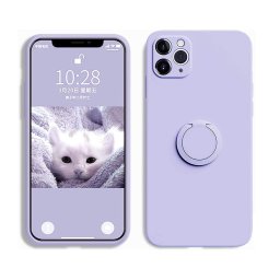Capa de Silicone Lavanda com Anel iPhone 12 Pro Max