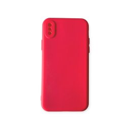 Capa de Silicone Simples Rosa iPhone X XS