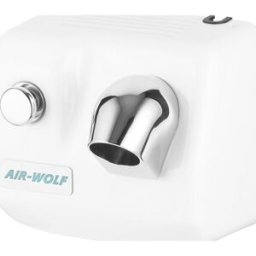 AIR-WOLF Secador de mãos/secador de cabelo , com botão de pressão, branco, Secador de mãos/secador de cabelo, com botão de pressão, branco. Caixa de aço de 1,5 mm extremamente robusta para máxima segurança contra vandalismo. Elevado débito de ar e velocid