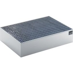 kaiserkraft Cuba coletora sobre palete, CxLxA 1200 x 800 x 260 mm, galvanizada a fogo, com grade, Cuba coletora sobre palete, CxLxA 1200 x 800 x 260 mm, galvanizada a fogo, com grade. Para colocação direta em cima de paletes Euro ou paletes para substânci