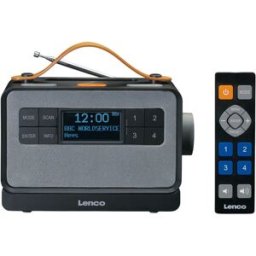 Rádio Portátil Digital PDR-065BK FM/DAB+ (Preto) - LENCO