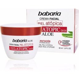 Babaria Atopic Skin creme facial de aloe vera 0% 50 ml