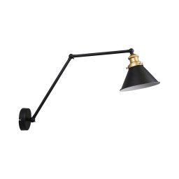 Candeeiro de parede FUNDO 1xE27/40W/230V preto/dourado
