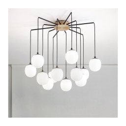 Ideal Lux - Candeeiro suspenso LED RHAPSODY 12xG9/3W/230V latão