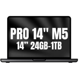 Apple Macbook Pro 14"/ M5 Pro 15-Core CPU/ 24GB/ 1TB SSD/ 16-Core GPU/ Negro Espacial
