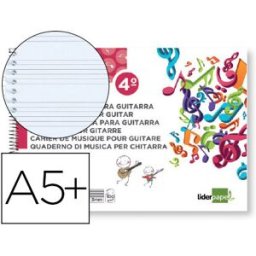 LIDERPAPEL Bloco Musica Quarto 20 Fls Ao Baixo Guitarra