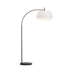 Nordlux - Candeeiro de chão DICTE 1xE27/60W/230V preto/branco