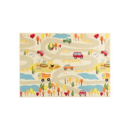 Tapete infantil STELLA STREETS 120x170 cm bege/cidade
