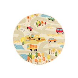 Tapete infantil STELLA STREETS 120 cm bege/cidade