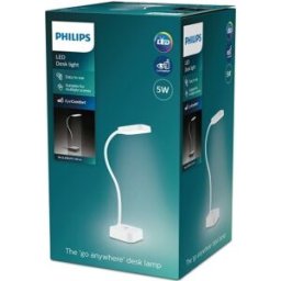 Candeeiro de Mesa LED 5W 90Lm (Branco) - PHILIPS