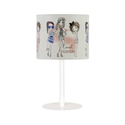 Candeeiro de mesa infantil GIRLS VIBES 1xE27/60W/230V Ø 18 cm para raparigas