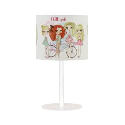 Candeeiro de mesa infantil GIRLS VIBES 1xE27/60W/230V Ø 18 cm para meninas
