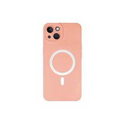 Capa Iphone 14 Magsafe Silicone Rosa Claro