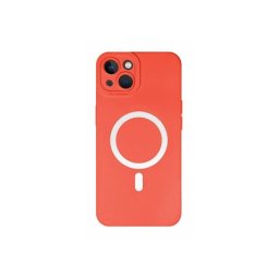 Capa Iphone 14 Plus Magsafe Silicone Coral