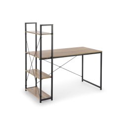 Mesa de escritório SERENOR preto/carvalho sonoma