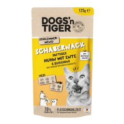 Pack económico: 24x125g frango e pato Cat Dogs'n Tiger comida húmida gatos