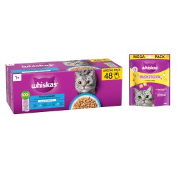 48x85g Adult 1+ Seleção de peixe Whiskas comida húmida gatos