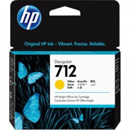 Tinteiro HP 712 Amarelo HP3ED69A 29ml