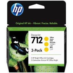 Pack Tinteiros HP 712 Amarelo 3ED79A 29ml