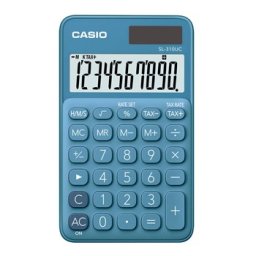 Calculadora de Bolso Casio SL310UCBU Azul Turquesa 8 Digitos