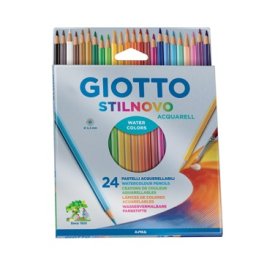 Lapis Cor 18cm Giotto Stilnovo Aguarela Cx Cartao 24un