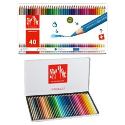 Lápis Cor Caran DAche Fancolor Cx Metalica 40 Cores