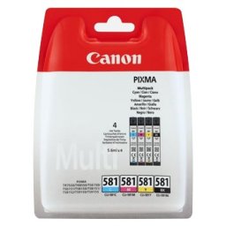 Pack Tinteiros Canon 581 4 Cores 2103C004 5,6ml