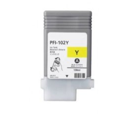 Tinteiro Compatível para Canon PFI-102 Amarelo 0898B001 130ml