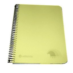 Caderno Espiral Polipropileno Tsunami A5 Quad 160Fls Amarelo - 12 unidades
