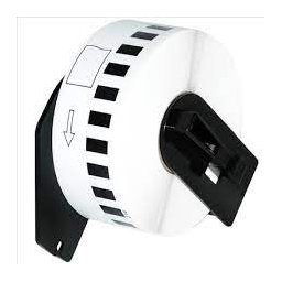 Rolo Papel Térmico Contínuo Autocolante Branco Compatível para Brother 12mmx30,48m