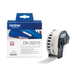Rolo Papel Térmico Contínuo Autocolante Branco Brother 29mmx30,48m