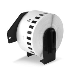 Rolo Papel Térmico Contínuo Autocolante Branco Compatível para Brother 38mmx30,48m