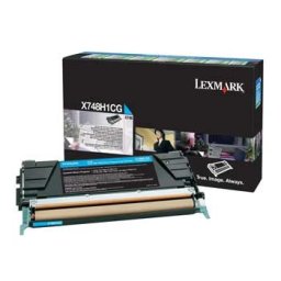 Toner Lexmark X748 Azul - Elevada Capacidade