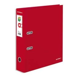 Pasta Arquivo Cor Lisa com Rado Ambar L / L Din Vermelho - 1 unidade