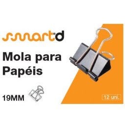 Molas para Papeis 19mm SmartD Cx 12un - 2 unidades