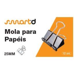 Molas para Papeis 25mm SmartD Cx 12un - 2 unidades